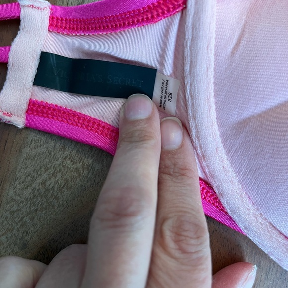 Victoria’s Secret Bombshell Push-Up Bikini Top VS swim 32B hot pink halter - Picture 4 of 9